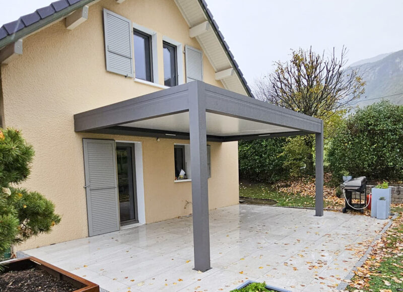 carport toit plat terrasse voiture imperium ouvertures akena