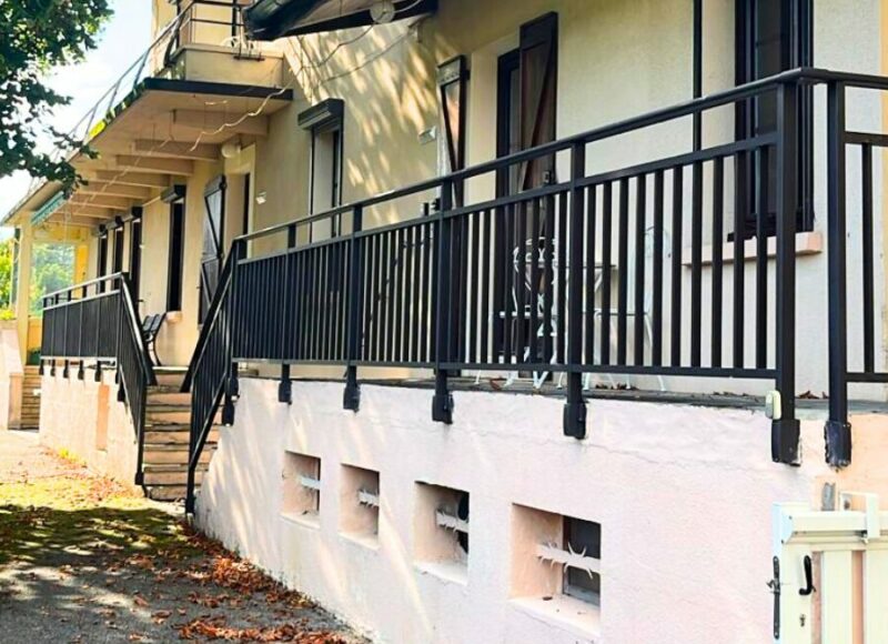 Garde-corps aluminium NOYER 2 Brun gris Thusy